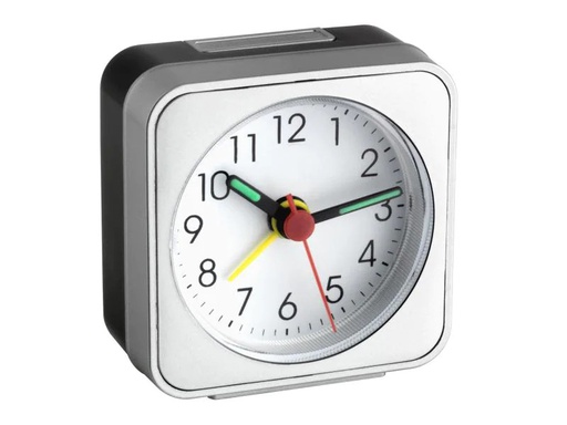 [90061730 995483] TFA Dostmann Klassischer Wecker Silber