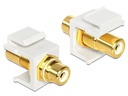 Delock Keystone-Modul Cinch vergoldet, Weiss
