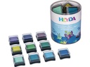 Heyda Stempelkissen Set Aqua Mehrfarbig, 10 Stück