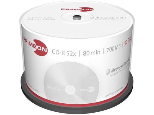[90062041 355411] Primeon CD-R 0.7 GB, Spindel (50 Stück)