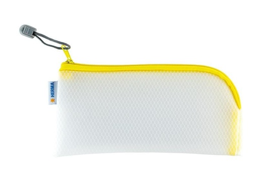 [90062221 1161008] HERMA Etui Mesh Bag 23 x 11 cm, Gelb/Weiss