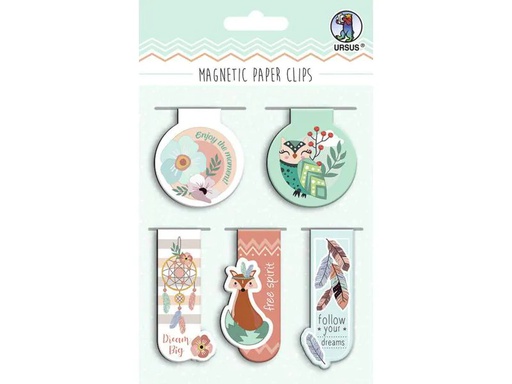[90062348 1032056] URSUS Haftmagnet Paper Clips Dream Mehrfarbig, 5 Stück