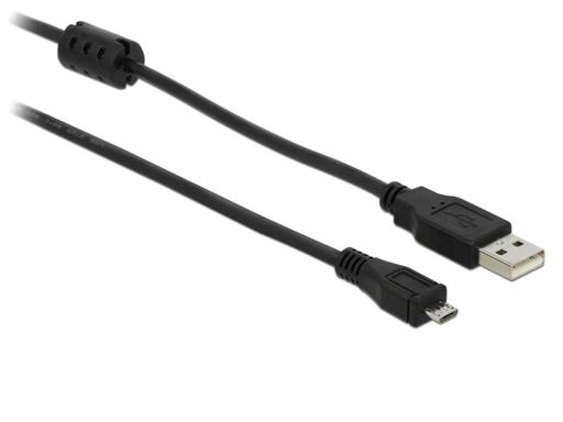 [90062413 1018157] Delock USB 2.0-Kabel mit Ferritkern USB A - Micro-USB B 2 m