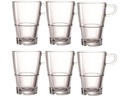 Leonardo Latte Macchiato Tasse Senso 350 ml, 6 Stück, Transparent