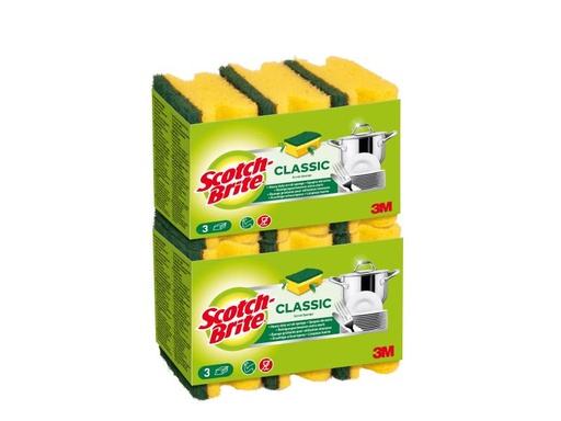 [90062488 1095545] Scotch-Brite Schwamm Scotch-Brite Classic 6 Stück
