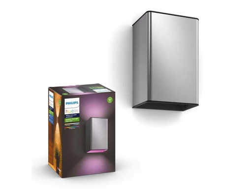 [90063097 1025208] Philips Hue White &amp; Color Ambiance Outdoor Resonate Wandleuchte Silber