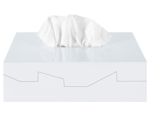 [90063501 1105730] spirella Kosmetiktuchbox Silhouette Weiss, Kunststoff