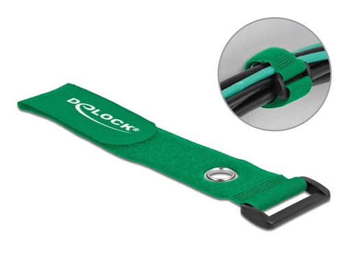 [90063545 1214444] Delock Klettkabelbinder Grün 280 mm x 38 mm 3 Stück
