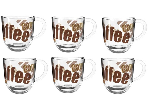 [90063565 1187759] Leonardo Kaffeetasse Napoli mit Text 280 ml , Transparent
