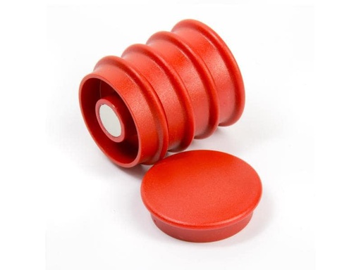 [90063744 279352] supermagnete Haftmagnet 32,6 x 9 mm rund Rot