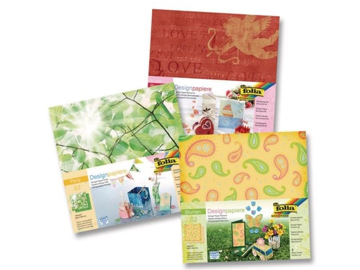 [90063785 599681] Folia Designpapier Romantik Mehrfarbig