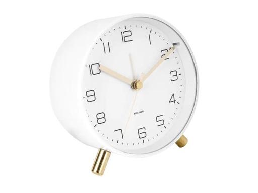 [90063955 988257] KARLSSON Klassischer Wecker Lofty Weiss