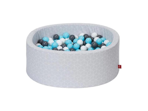 [90064244 1018359] Knorrtoys Bällebad Grau mit Geo Würfel inkl. 300 Bälle