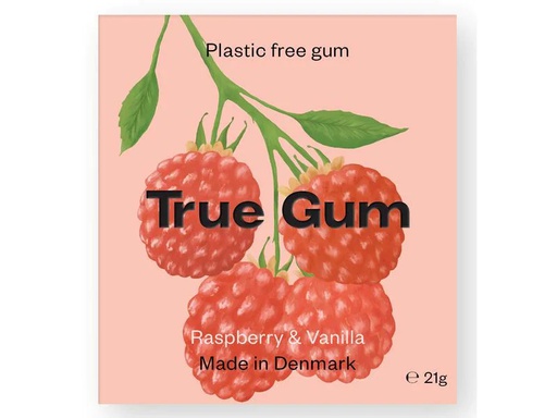 [90064280 1129897] True Gum Kaugummi Himbeere &amp; Vanille 21 g