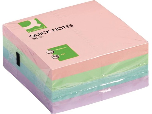 [90064286 1045993] CONNECT Notizzettel Quick Notes 76 x 76 mm, Pastell