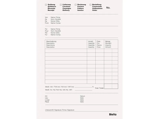 [90064325 377593] Biella Durchschreibeblock Copy Block A5 Mehrzweckblock