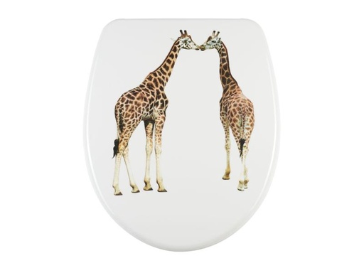 [90006426 1017246] diaqua® Toilettensitz Nice Giraffe Absenkautomatik, Weiss