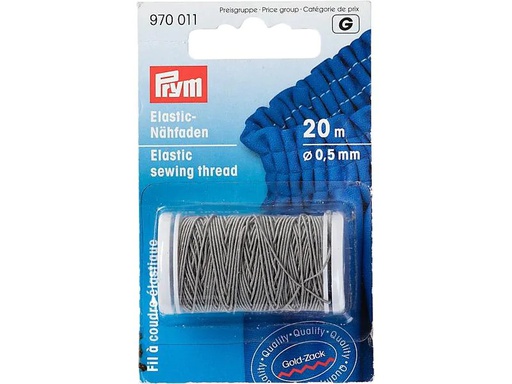 [90064489 1175003] Prym Elastikfaden 0.5 mm, Hellgrau