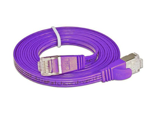 [90064621 314849] SLIM Slimpatchkabel RJ-45 - RJ-45, Cat 6, STP, 20 m, Violett