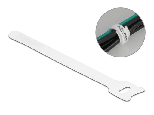 [90064777 1214432] Delock Klettkabelbinder Weiss 150 mm x 12 mm 10 Stück