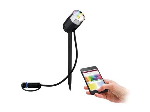 [90064806 1029040] Paulmann Gartenleuchte Plug &amp; Shine PIKE RGBW Spot 40 °, ZigBee