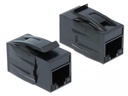 Delock Keystone-Modul RJ-45 - RJ-45, Cat.6A, UTP schwarz
