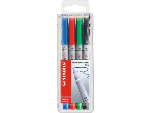 [90064946 1084149] STABILO Folienstift OHPen universal F 4 Stück Mehrfarbig