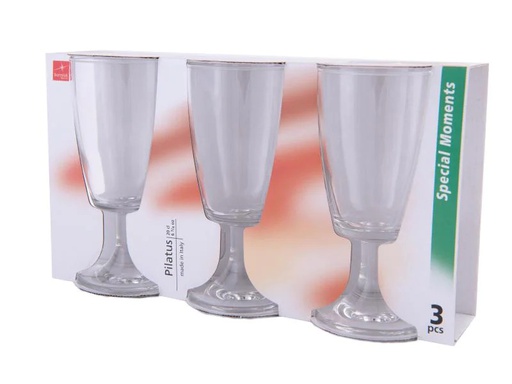 [90065053 969507] Bormioli Rocco Kaffeebecher Pilatus 200 ml, 3 Stück, Transparent/Weiss