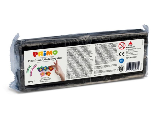 [90065081 1170289] Primo Knetmasse 550 g, Schwarz