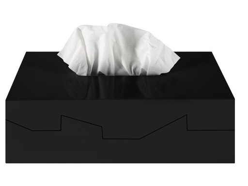 [90006515 1105728] spirella Kosmetiktuchbox Silhouette Schwarz, Kunststoff