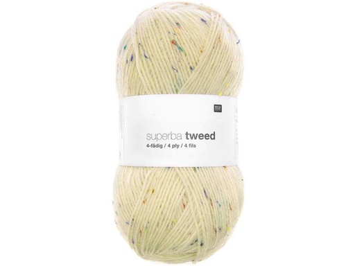 [90065407 1156848] Rico Design Wolle Soft Tweed für Socken 4-fädig, 100 g, Crème