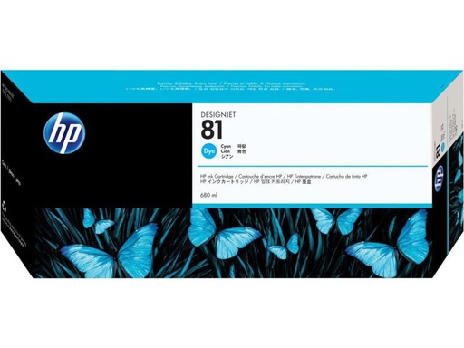 [90065509 102074] HP Tinte Nr. 81 (C4931A) Cyan