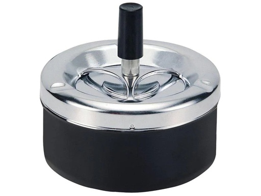 [90065521 1162279] Dameco Aschenbecher mit Schleuderdeckel, Schwarz