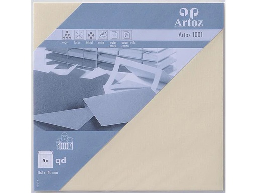 [90065526 1212400] Artoz Couvert 1001, 16 x 16 cm, 5 Stück, Chamois