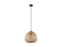 EGLO Leuchten Pendelleuchte DEMBLEBY 1x E27, Schwarz/Natur