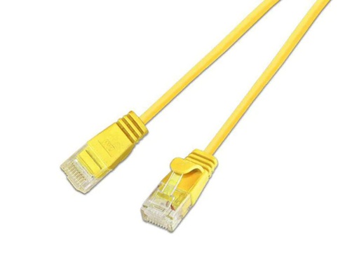 [90065625 353695] SLIM Slimpatchkabel RJ-45 - RJ-45, Cat 6, UTP, 2 m, Gelb