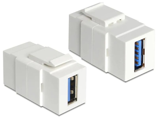 [90065664 602912] Delock Keystone-Modul USB 3.0, A – A, (f-f) Weiss