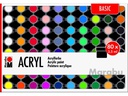 Marabu Acrylfarbe Set Basic, 80 x 3.5 ml