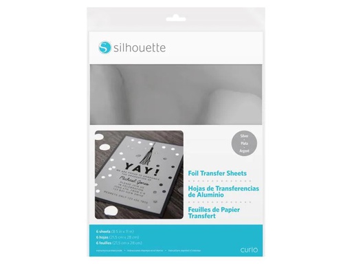 [90065751 576969] Silhouette Bastelpapier Transferfolie Silber