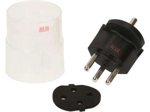 [90065818 1154746] Max Hauri Fixadapter Schuko – T23 IP44, Schwarz
