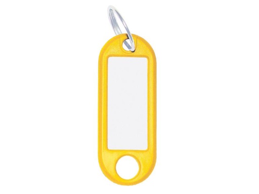[90065852 1022685] WEDO Schlüsselanhänger 18 mm mit Ring, Gelb, 100 Stück