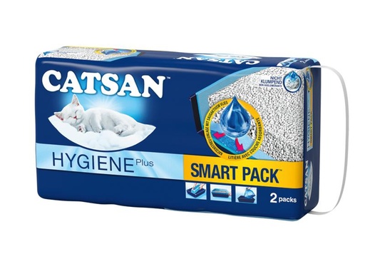 [90065939 562244] Catsan Katzenstreu Hygiene Plus Smart Pack, 2 x 4l