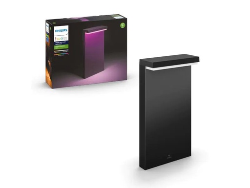 [90006579 1025215] Philips Hue White &amp; Color Ambiance Outdoor Nyro Sockelleuchte Schwarz