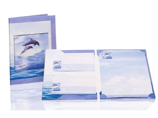 [90066203 1099509] Rössler Briefpapierset Flipper, 10 Blätter, 10 Briefumschläge
