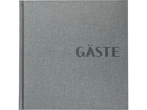 [90066423 686233] Brunnen Gästebuch Metallico Grau