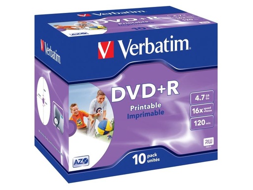 [90000641 38344] Verbatim DVD+R 4.7 GB, Jewelcase (10 Stück)
