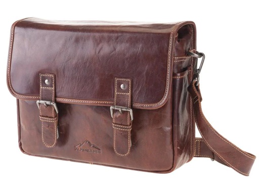 [90066488 565329] Alpenleder Kamera-Tasche Reporter Braun