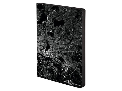 [90066521 1189696] Nuuna Notizbuch Graphic L Light Nightflight over Hamburg, Dot