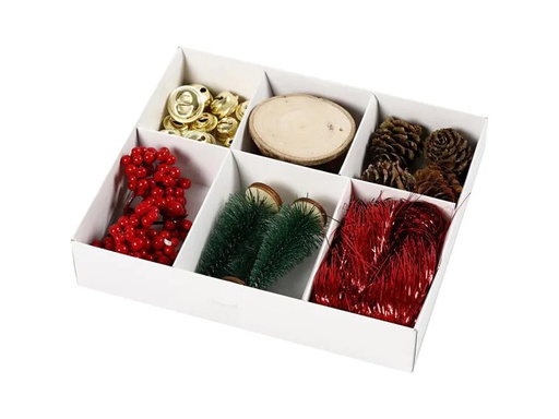 [90066592 1067044] Creativ Company Geschenkdekoration Weihnachten 25 assortierte Teile
