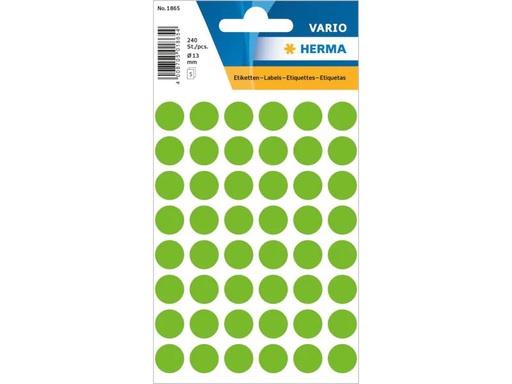 [90066670 1093038] Herma Stickers Klebepunkte Vario Ø 13 mm, Grün